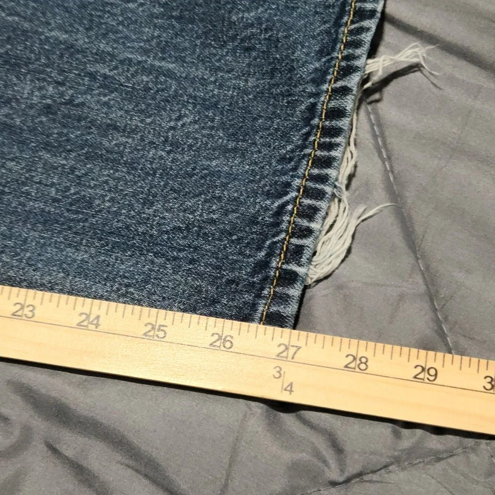 Levi's 559 Men's Jeans 46x30 Actual 44x27 Relaxed Straight Blue Denim Raw Hem